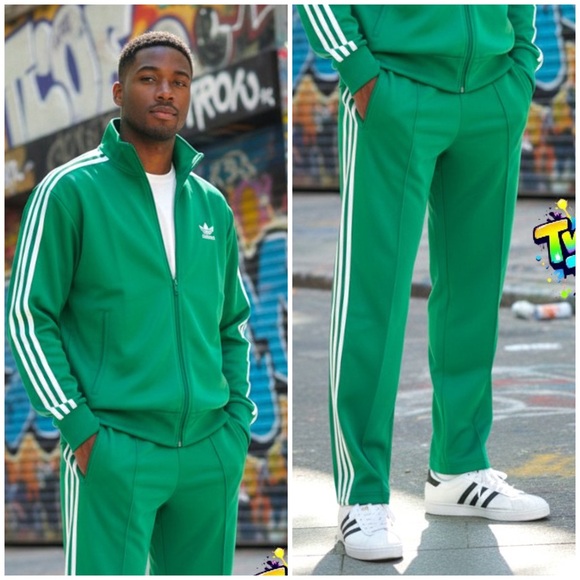 adidas Other - ✅ LAST ONE 2 piece ADIDAS Original 2 PC JACKET and PANTS GREEN MATCHING SET M